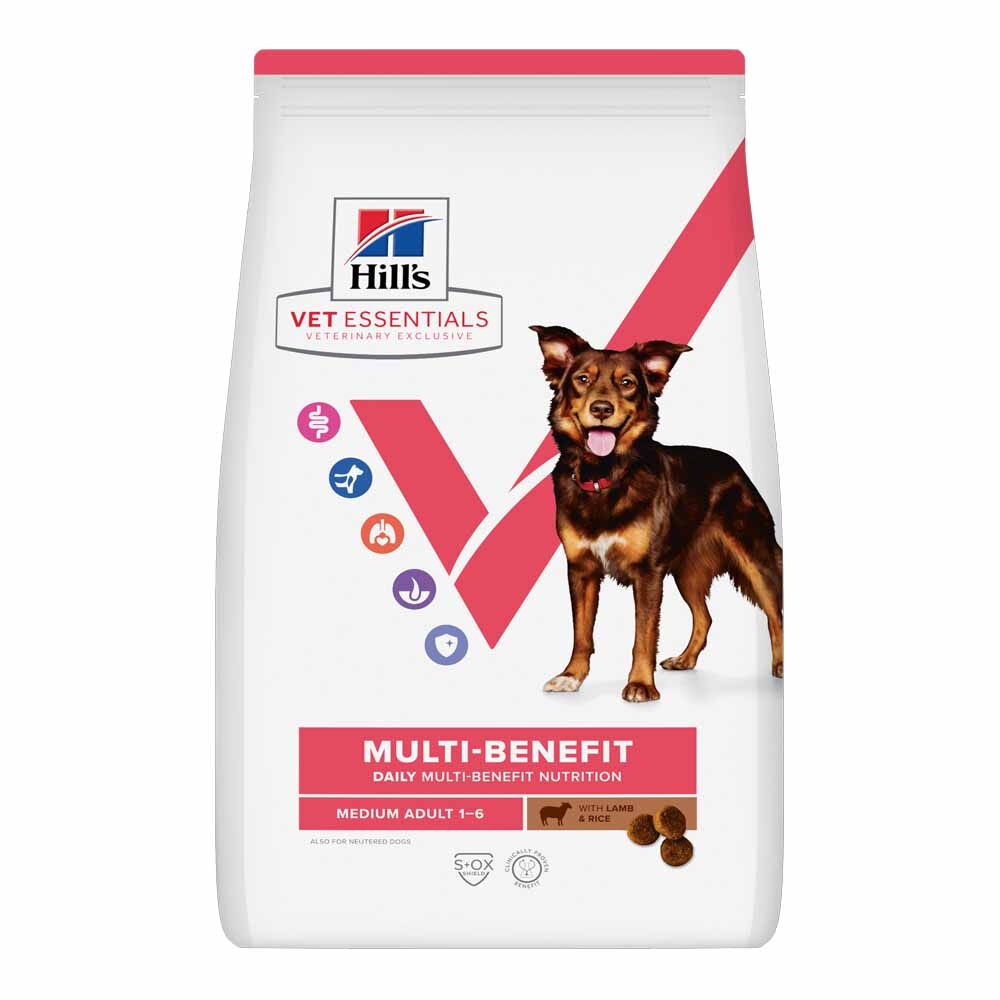 Hill's Vet Essentials Multi Benefit Kuzulu ve Pirinçli Orta Irk Yetişkin Köpek Maması 10kg